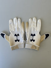 Load image into Gallery viewer, Navy Midshipmen Game Used Under Armour Spotlight Football Gloves - Size XXL
