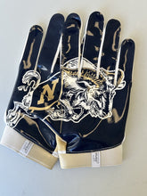 Load image into Gallery viewer, Navy Midshipmen Game Used Under Armour Spotlight Football Gloves - Size XXL
