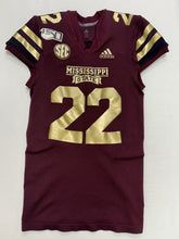 Load image into Gallery viewer, 2019 Mississippi State Bulldogs Egg Bowl Game Used Adidas Football Jersey
