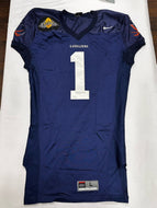 2002 Virginia Cavaliers Game Used Continental Tire Bowl Nike Football Jersey #1