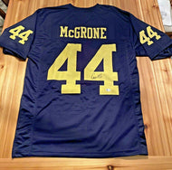 Cameron McGrone Autographed Michigan Wolverines Jersey Beckett Witnessed COA
