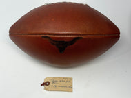 Rare 1970's Era Texas Longhorns Full Grain Leather Game Ball - Unbranded