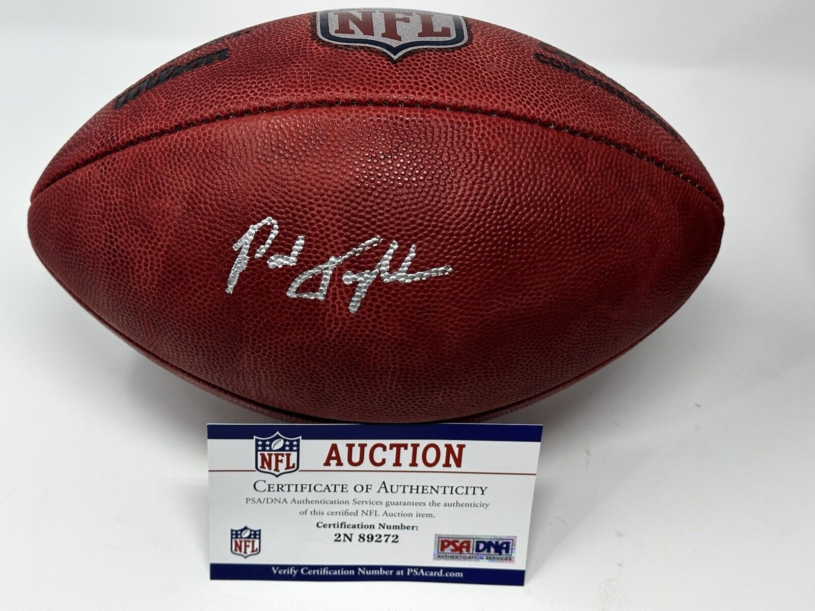 PAUL TAGLIABUE Authentic Autograph w PSA DNA COA Wilson NFL Game