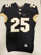 2019 UCF Knights Game Used / Worn Nike Football Jersey Black #25 Large