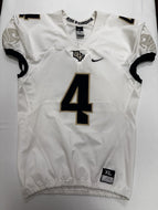 2019 UCF Knights Game Used / Game Worn White Nike Football Jersey #4 XL