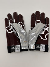 Load image into Gallery viewer, Texas A&amp;M Aggies Game Used Adidas Adizero 5 Star Football Gloves Size Medium

