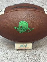 Load image into Gallery viewer, 2016 Oregon Ducks Puddles Logo Edition Game Used Nike Vapor Elite NCAA Football
