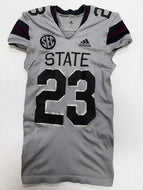 2018 Mississippi State Bulldogs Game Worn Statesmen Adidas Football Jersey #23 M