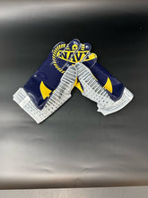 Load image into Gallery viewer, Navy Midshipmen Game Issued Under Armour Football Gloves - Sizel XL
