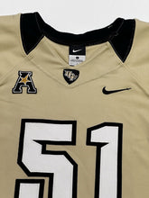 Load image into Gallery viewer, 2014 UCF Knights Game Used / Game Worn Nike Football Gold Color Jersey #51 L
