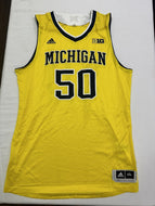 2014 Michigan Wolverines Game Used Mens NCAA Adidas Basketball Jersey #50 2XL