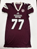 2021 Mississippi State Bulldogs Game Used / Worn Adidas XL Football Jersey 2XL