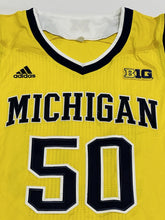 Load image into Gallery viewer, 2014 Michigan Wolverines Game Used Mens NCAA Adidas Basketball Jersey #50 2XL
