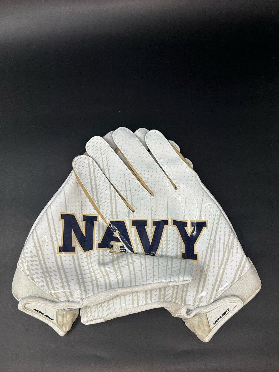 Navy Midshipmen Game Issued Under Armour Football Gloves - Size 3XL