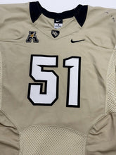 Load image into Gallery viewer, 2014 UCF Knights Game Used / Game Worn Nike Football Gold Color Jersey #51 L
