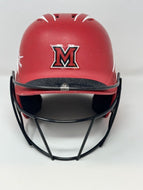 2013 Miami Ohio University RedHawks Game Worn Mizuno Baseball Batting Helmet