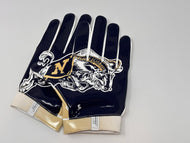 2018 Navy Midshipmen Game Used (Army vs Navy game) Under Armour Gloves 3XL