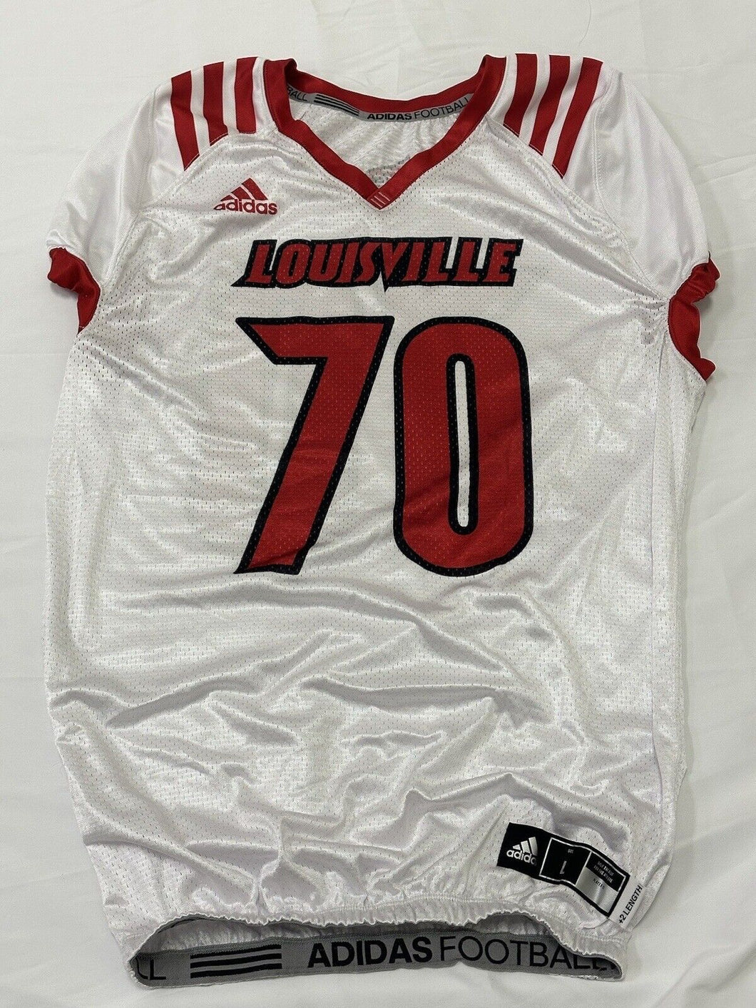 Louisville Cardinals Team Issued Adidas Practice Football Jersey - #70 Large LT